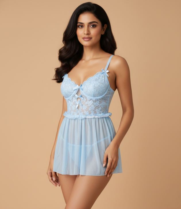 powder-blue-lace-babydoll-chemise-front