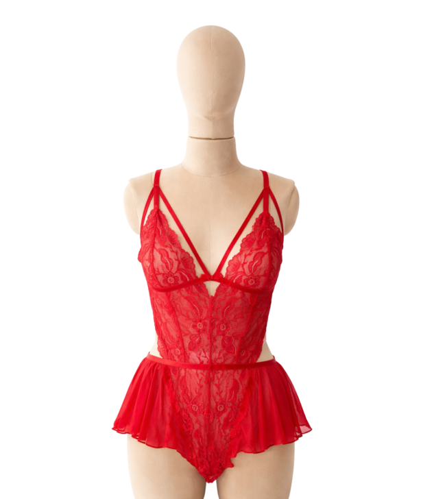 red-lace-peplum-bodysuit-front-mannequin